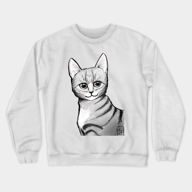 Kitty portrait Crewneck Sweatshirt by Cleyvonslay